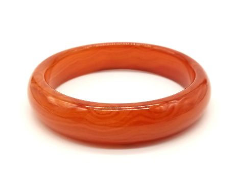A Brown Jade Bangle - Inner diameter 6.5cm. 