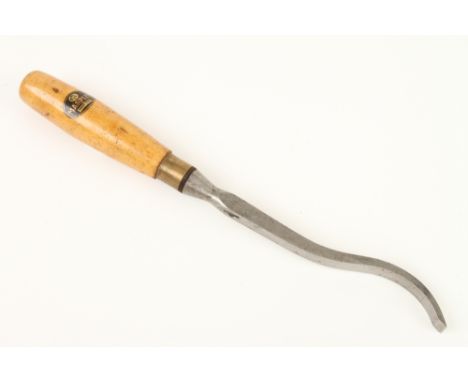 A boxwood handled 1/2" mortice lock chisel by MARPLES with orig decal on handle G++