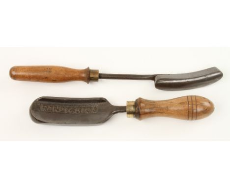 Two hatter's tools, a blistering iron and a flooster iron G+
