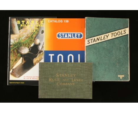 Four Stanley reprint catalogues; 1909 Stanley Rule & Level, 1929 Stanley Tools cat. 129, Stanley Tools cat. 139, and a type s