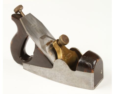 A late model NORRIS A5 smoother with engine turned sides 80% orig 2 1/8" Norris iron remains G++