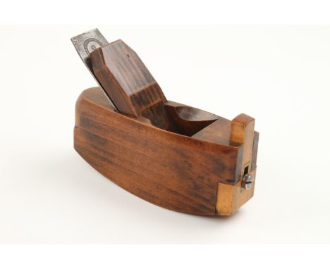 A little used beech compass plane by HIELDS Nottingham with boxwood nose adjustment G++