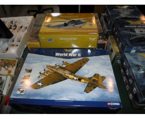 A boxed Corgi Aviation Archive WWII Boeing B17F Flying Fortress Memphis Belle, 1:72 scale, (AA33301), together with a Corgi A