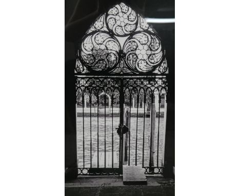Sarah Quill (b. 1946), photograph of a water gate, Palazzo Barbaro, Venice 1997, signed, titled and numbered 1/25, digital fi
