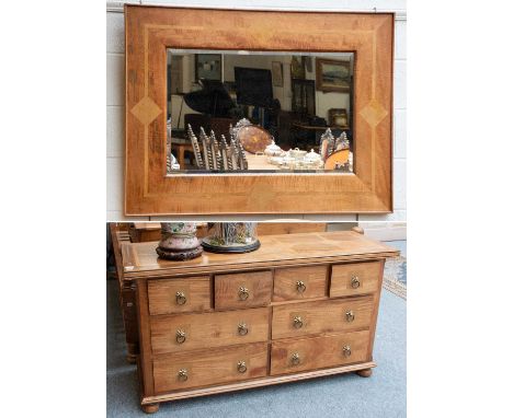 A Barker &amp; Stonehouse "Flagstone" Chest of Drawers, three height and straight front, 145cm by 50cm by 80cm, together with