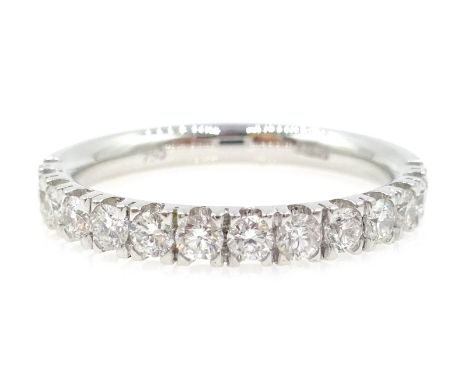 18ct white gold diamond half eternity ring hallmarked Condition Report size K-LClick here for further images, condition, auct