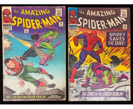 Amazing Spider-Man #39-40 (1966) Green Goblin and Spider-Man discover each others identities, first John Romita Snr Art work,