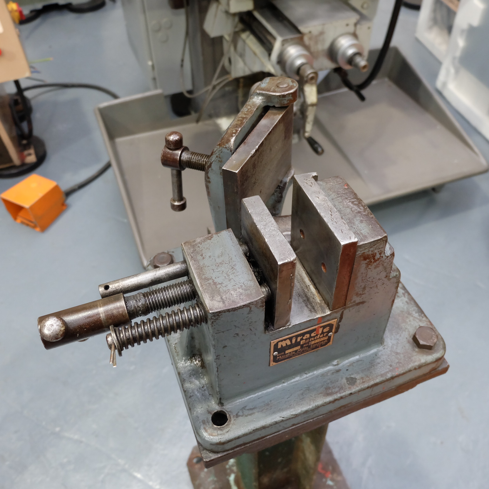 A MIRACLE MILLS Manual Bar Bender, Size No.2 on Steel Stand.