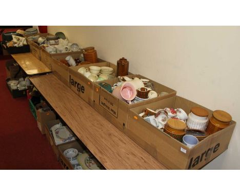 Nine boxes of mixed ceramics, to include Hornsea pottery, Poole pottery tablewares, various teawares etc