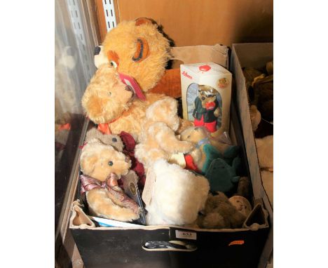 A collection of teddy-bears, to include a limited edition Steiff Jack in the Box, No.790/3000, having yellow tag in left ear 