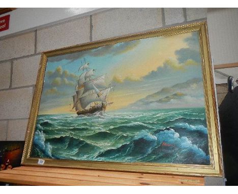 A seascape signed S Rodgers.