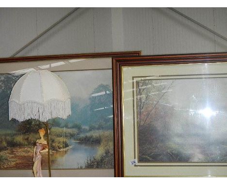 2 framed and glazed prints.
