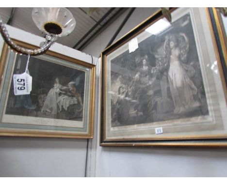 2 framed and glazed prints.