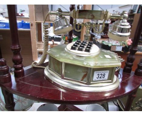 A modern push button telephone.