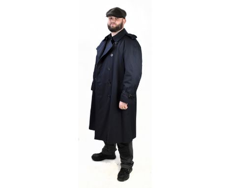 BURBERRY; a Kensington Heritage gentleman's trench coat with belt, notched lapels, epaulettes, storm flap, double-breasted bu