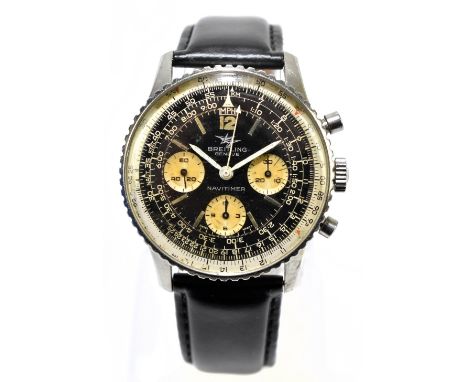 BREITLING; a 1962 gentleman's stainless steel Navitimer wristwatch, the case back no.806, diameter excluding winding crown 40