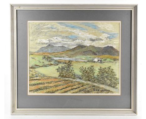 MARY RODGERS; watercolour, 'Hawleston, Northants', signed and dated '89, 37 x 56cm, framed and glazed, together with a pastel