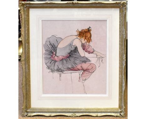 DONALD HAMILTON FRASER RA (1929-2009); large mixed media, study of a ballet dancer, signed, 68 x 57cm. (D)Sold with Donald Ha