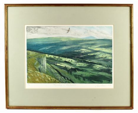 PIERS BROWNE; signed limited edition print, 'Haymaking in Wensleydale', 34/160, titled, signed, dated 83 and numbered in penc