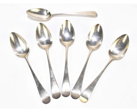 WILLIAM BATEMAN; a set of six hallmarked silver Old English pattern teaspoons, London 1816, 4.0ozt/124g (6).Additional Inform