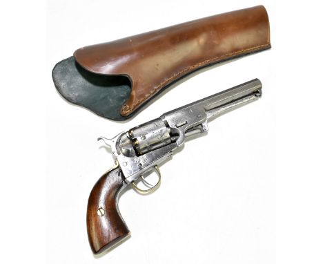 An 1851 Colt Navy model six shot revolver, .36 calibre, serial no.101796, length of barrel 13.5cm, overall length 27cm.Additi