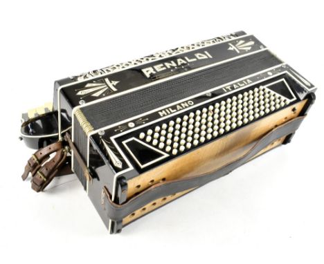 RENALOI; an Italian piano accordion, cased.