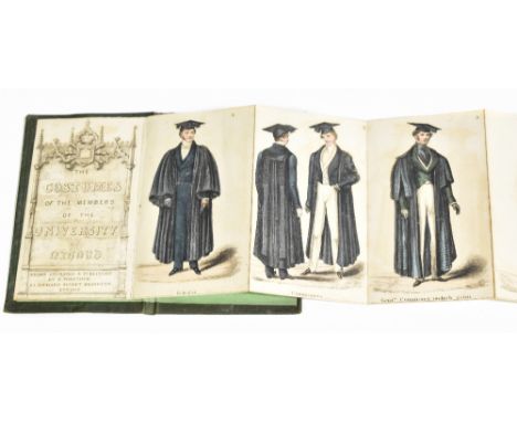 THE COSTUMES OF THE MEMBERS OF THE UNIVERSITY OF OXFORD, with seventeen hand coloured engraved plates in one concertina, engr