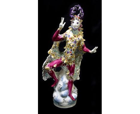 MEISSEN; a large 20th century figure 'Oberon' designed by Peter Strang, painted marks, impressed number 70698, incised number