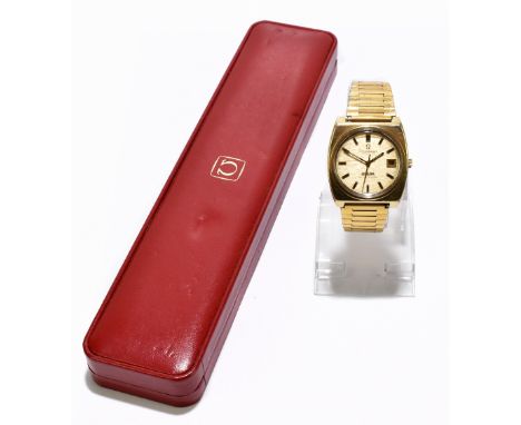 OMEGA; a 1970s gentleman's gold plated Constellation automatic wristwatch with date aperture and with twenty jewel movement n
