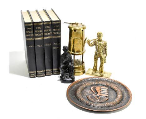 COAL MINING INTEREST; a Limelight Company of Hockley brass miner's lamp inscribed to 'Bernard all the best from Reid Fuels', 