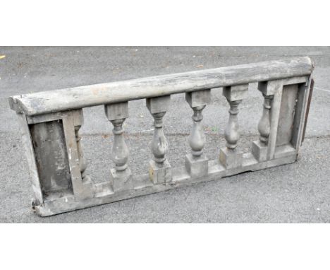 A section of 19th century wood country balustrading, height 66 x 164cm.Additional InformationThis item is in barn find condit