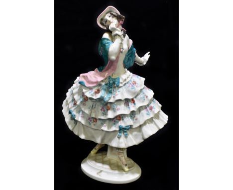 MEISSEN; a figure of Estrella from the Russian ballet series designed by Paul Scheurich, painted marks to base and impressed 