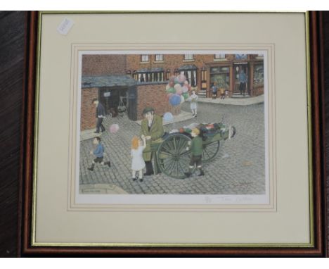 Tom Dodson, (1910-1991), a Ltd Ed print, rag and bone man, signed bottom right, and num 141/850, 22 x 27cm, mounted framed an