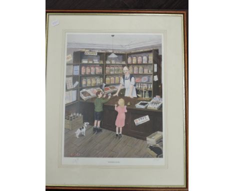 Tom Dodson, (1910-1991), a Ltd Ed print, Saturday Penny, not signed, num 335/500, 43 x 32cm, mounted framed and glazed, 60 x 