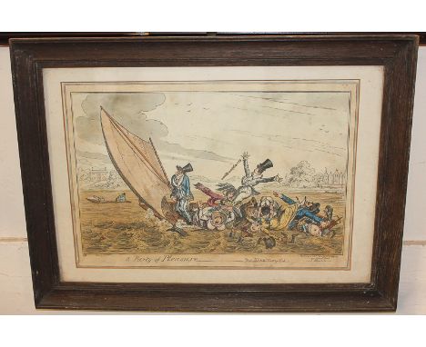George Cruickshank (19th century), satirical cartoon, A Party of Pleasure ... dedicated to the Funny Club', a group of day tr