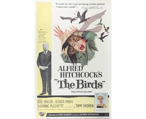 The Birds (1963) US One Sheet film poster, directed by Alfred Hitchcock & starring Tippi Hedren, framed, 27 x 41 inches. Prov