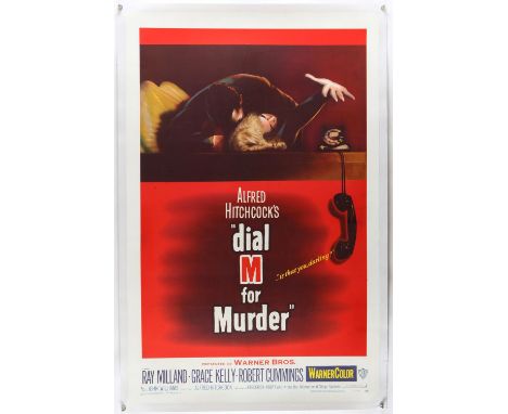 Dial M For Murder (1954) US One Sheet film poster, starring Grace Kelly & directed by Alfred Hitchcock, linen backed, 27 x 41