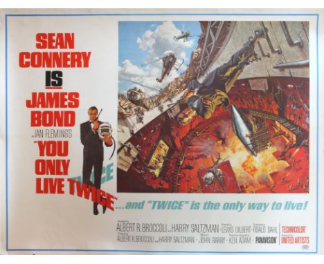 James Bond You Only Live Twice (1967) US Subway 'Style-A' film poster, starring Sean Connery, linen backed, 45 x 59 inches. P