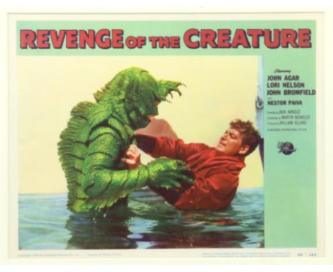 Revenge of the Creature (1955) US Lobby card, No. 7, framed, 15.5 x 18.5 inches overall. Provenance: John Farmer started coll