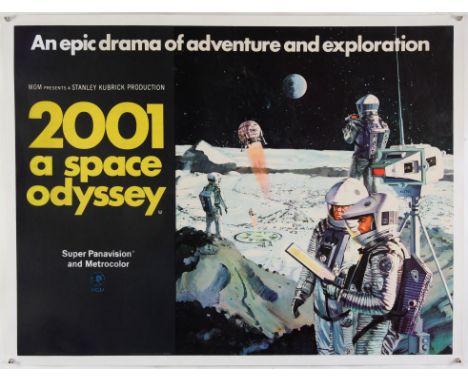 2001: A Space Odyssey (1968), British Quad film poster, artwork by Robert McCall, MGM, linen backed, 30 x 40 inches. Provenan