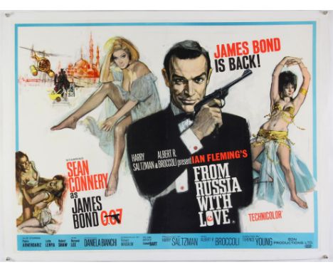 James Bond From Russia With Love (1963) British Quad film poster, Art by Renato Fratini, starring Sean Connery, United Artist