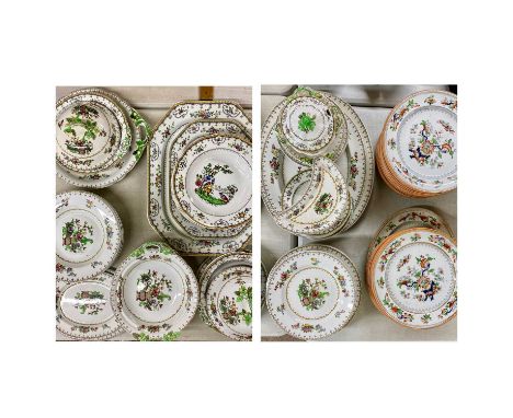 COPELAND / LATE SPODE / PEPLOW & CHELSEA PATTERN DINNERWARE, including serving plates, lidded tureens and crescent dishes, ap