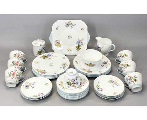 SHELLEY WILD FLOWERS 13668 PATTERN TEA SERVICE, approx. 33 piecesProvenance: private collection Cheshire