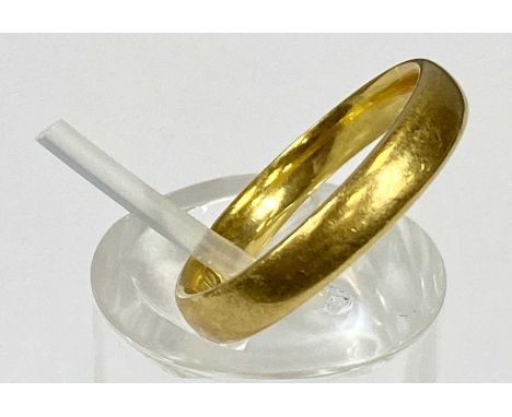 22CT GOLD WEDDING BAND, mid M-N, 3.8gms, Birmingham date mark 1932Provenance: private collection Cheshire
