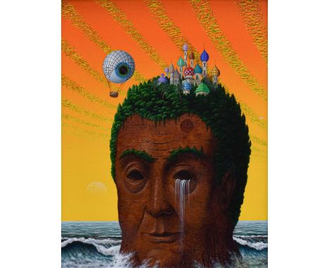 Mike Wilks (b.1947)"The Acorn Dance"Signed and dated(19)96, inscribed verso, 37cm by 29cm; together with an exhibition catalo