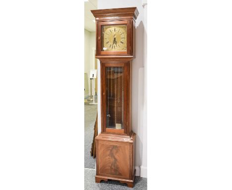 A Modern Longcase Clock, circa 1990, by David Bailes woodworking, Knaresborough, 196cm high