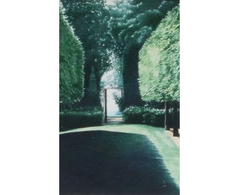 Liz Butler RWS (Contemporary)"Grasse II""Garden Gate, Hidcote"Francis Kyle Gallery labels verso, watercolour, 8cm by 5.5cm an