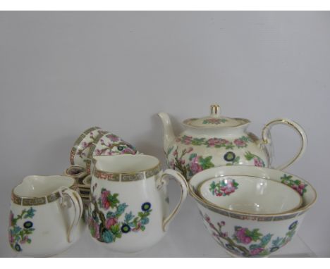 A Royal Grafton Tea Set, comprising teapot, milk jug, creamer, sugar bowl, six saucers, six small tea cups, six saucers, six 