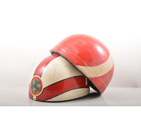 Cromwell motorcycle crash helmet, an Ever Oak motorcycle crash helmet and another vintage helmet, (3).