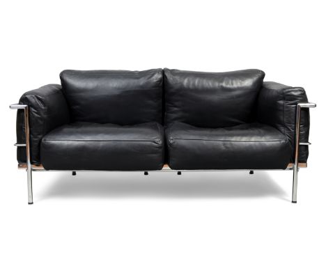 After Le Corbusier'LC3' style sofa, circa 1980Chromed metal, leather upholstery79cm high, 171cm wide